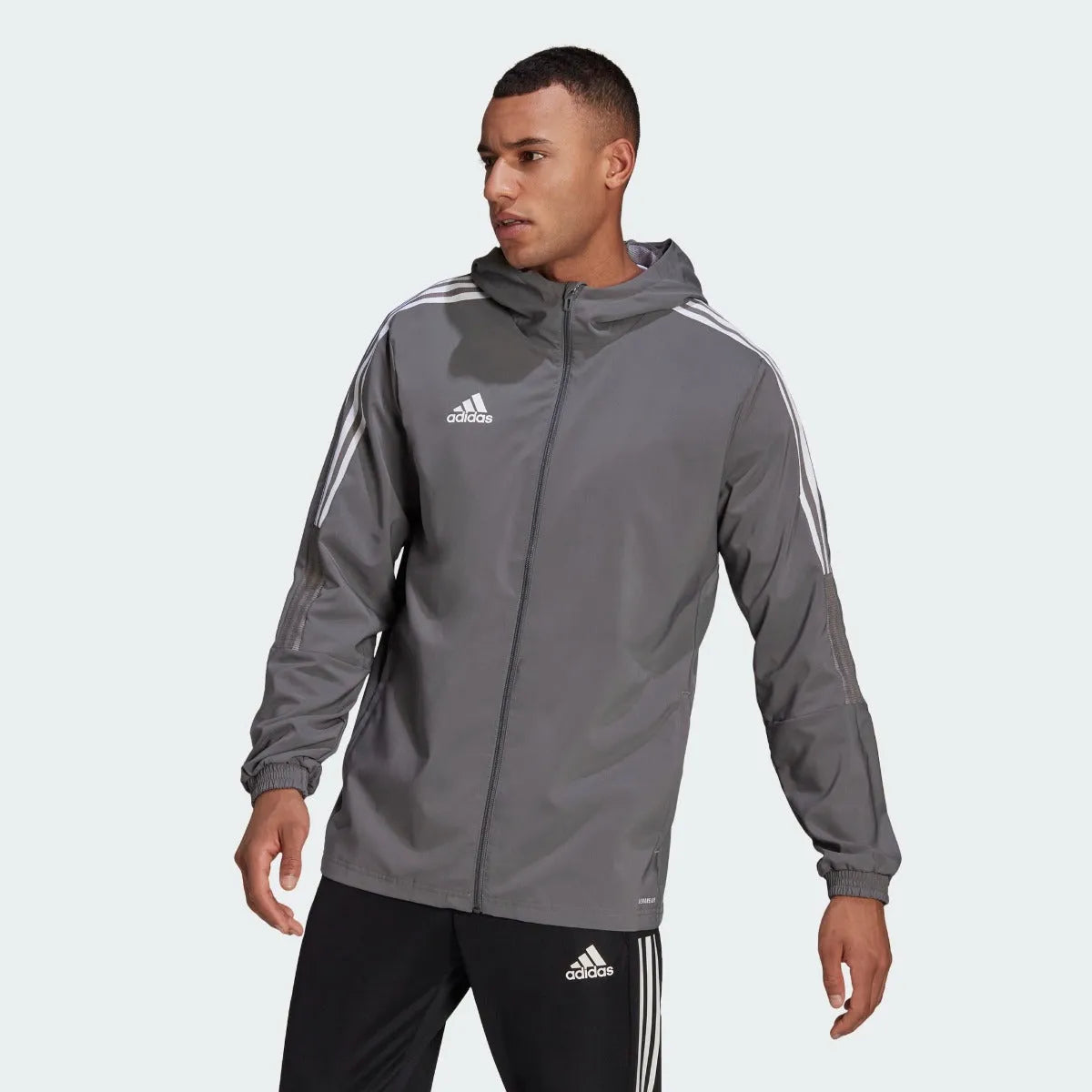 Adidas Tiro 21 Windbreaker Jacket - Team Grey (Model - Front)