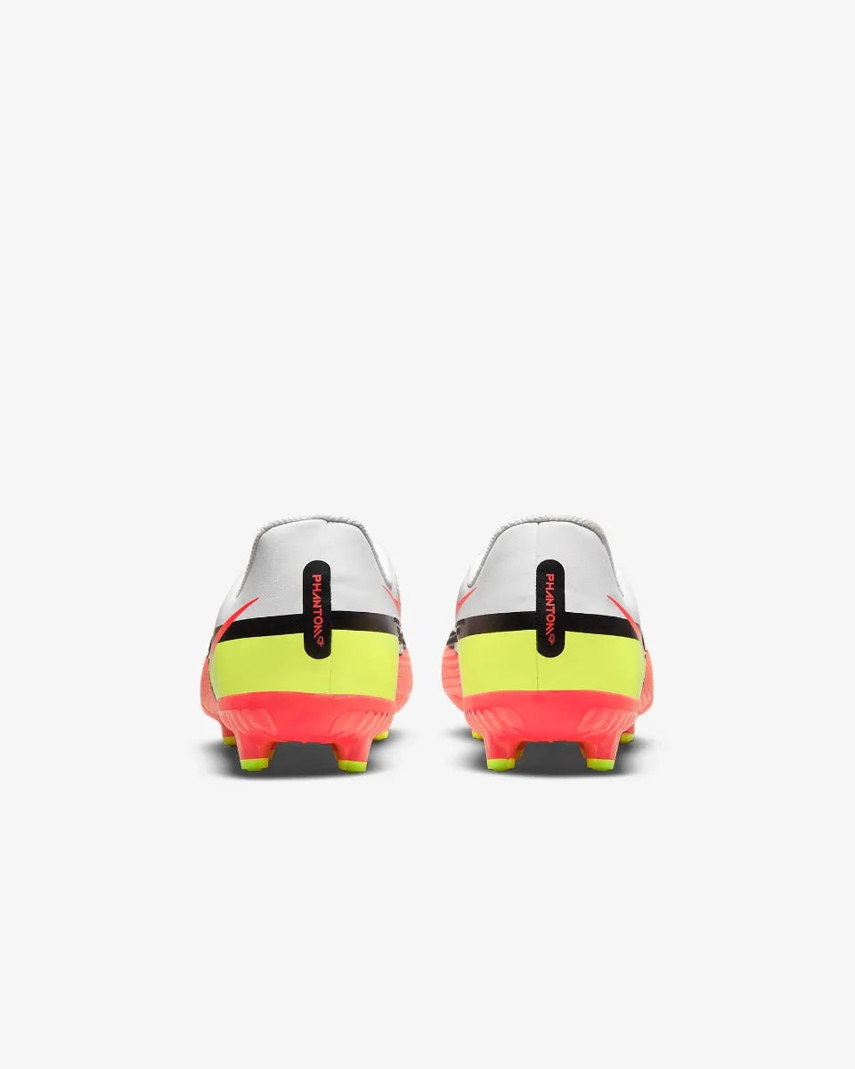 Nike JR Phantom GT2 Academy FG-MG - White-Volt-Crimson (Pair - Back)