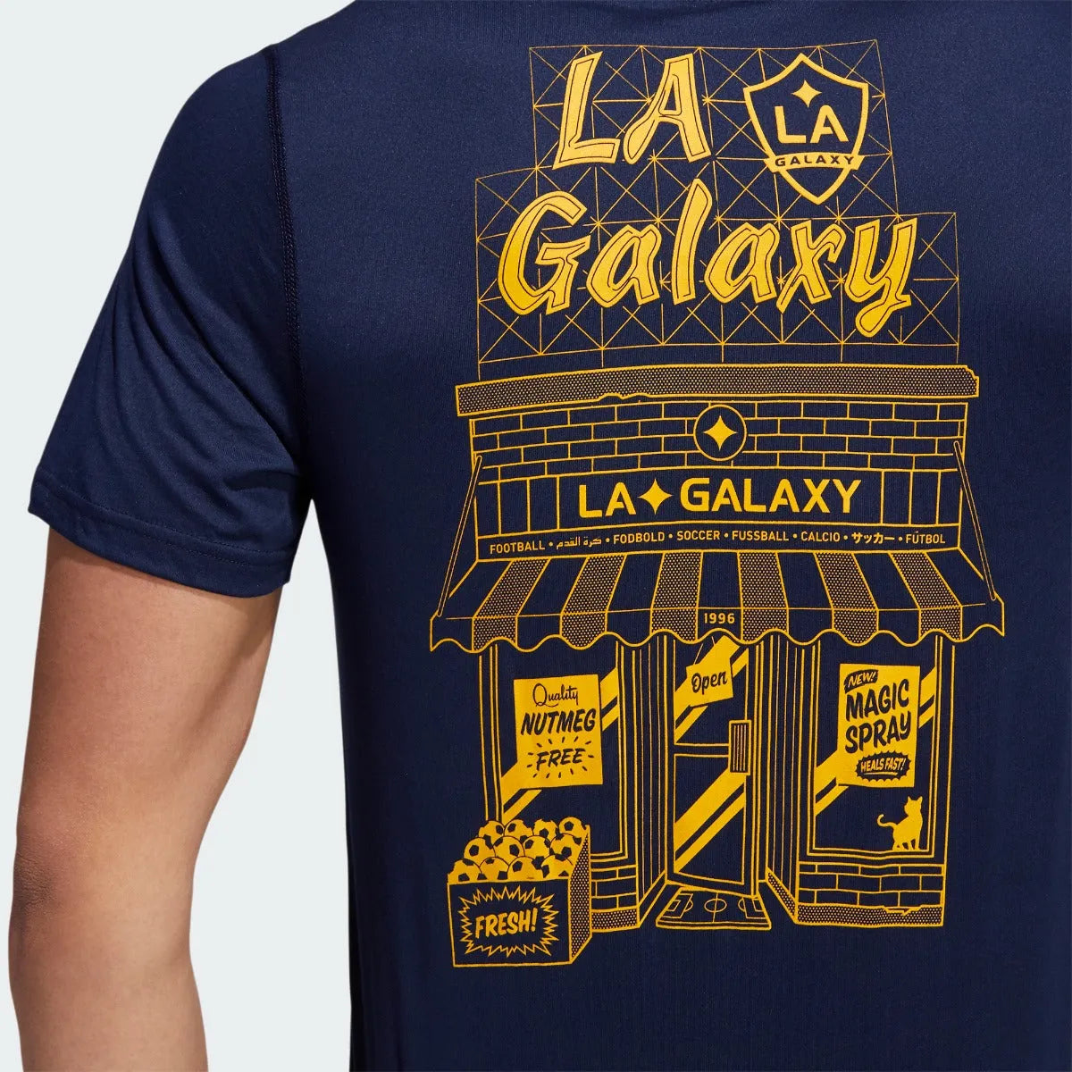 Adidas 2021 LA Galaxy Creator SS Tee - Navy (Detail 2)