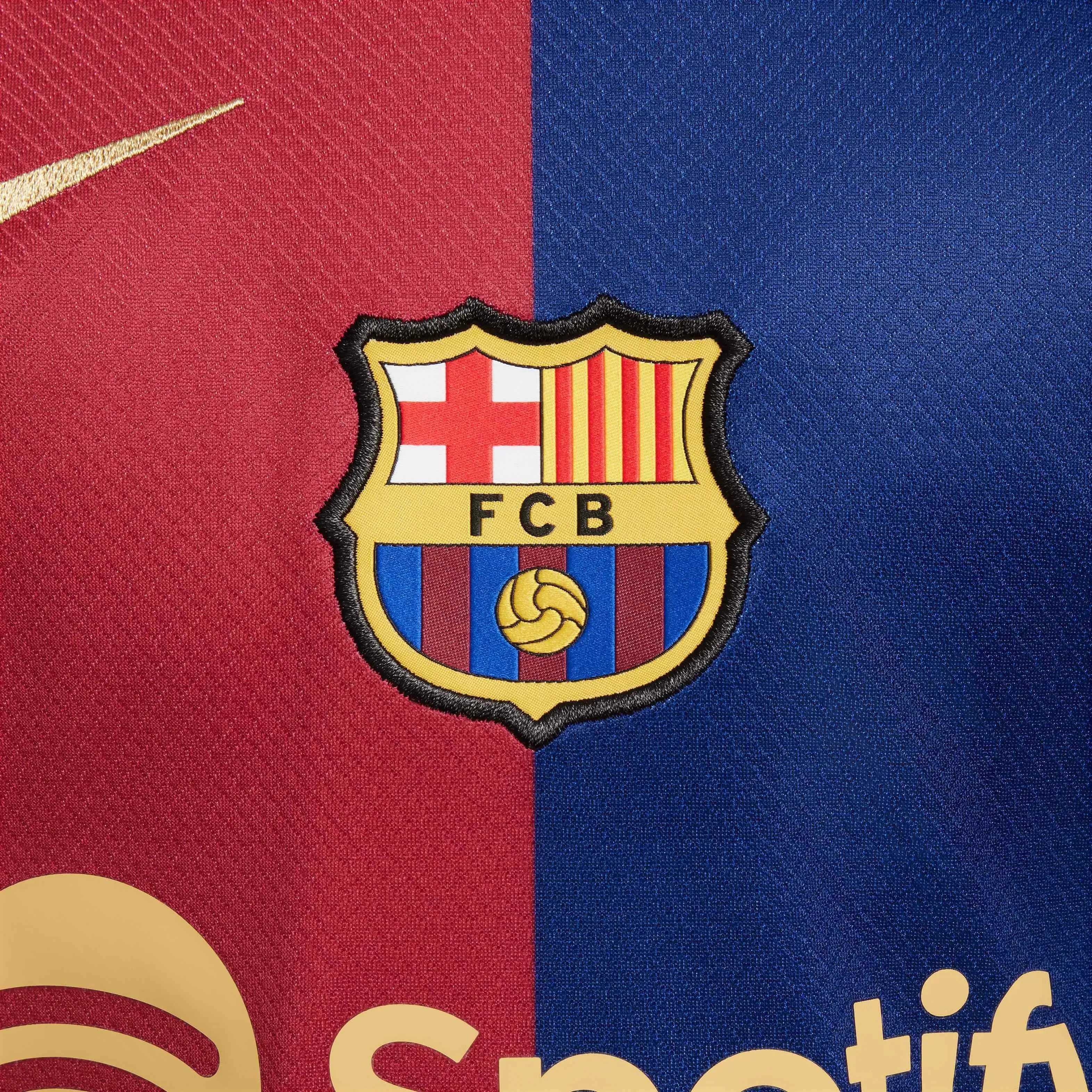Nike 2024-25 Barcelona Youth Stadium Home Jersey (Detail 3)