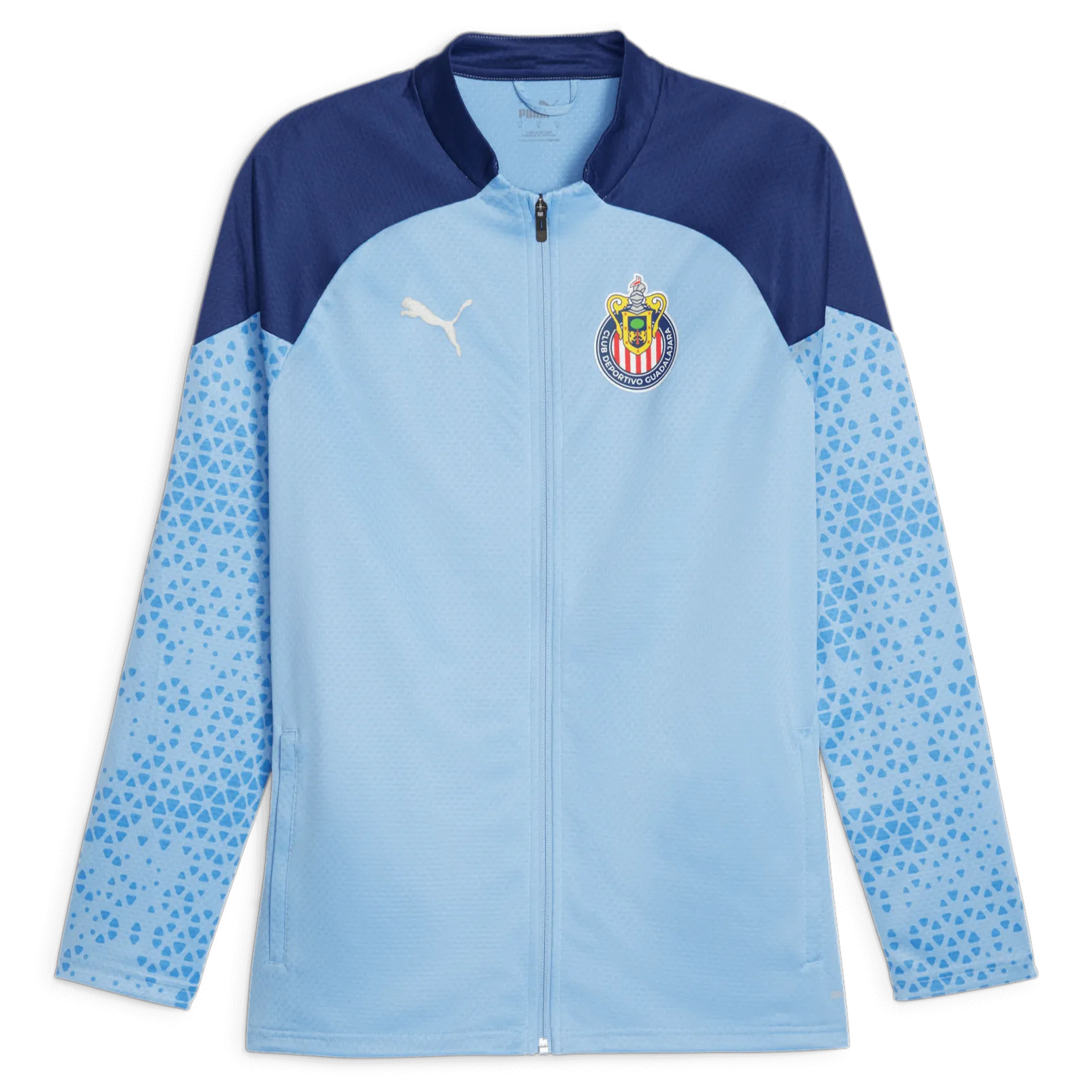 Puma 2023-24 Chivas Men's Training Jacket Day Dream-Elektro Blue (Front)