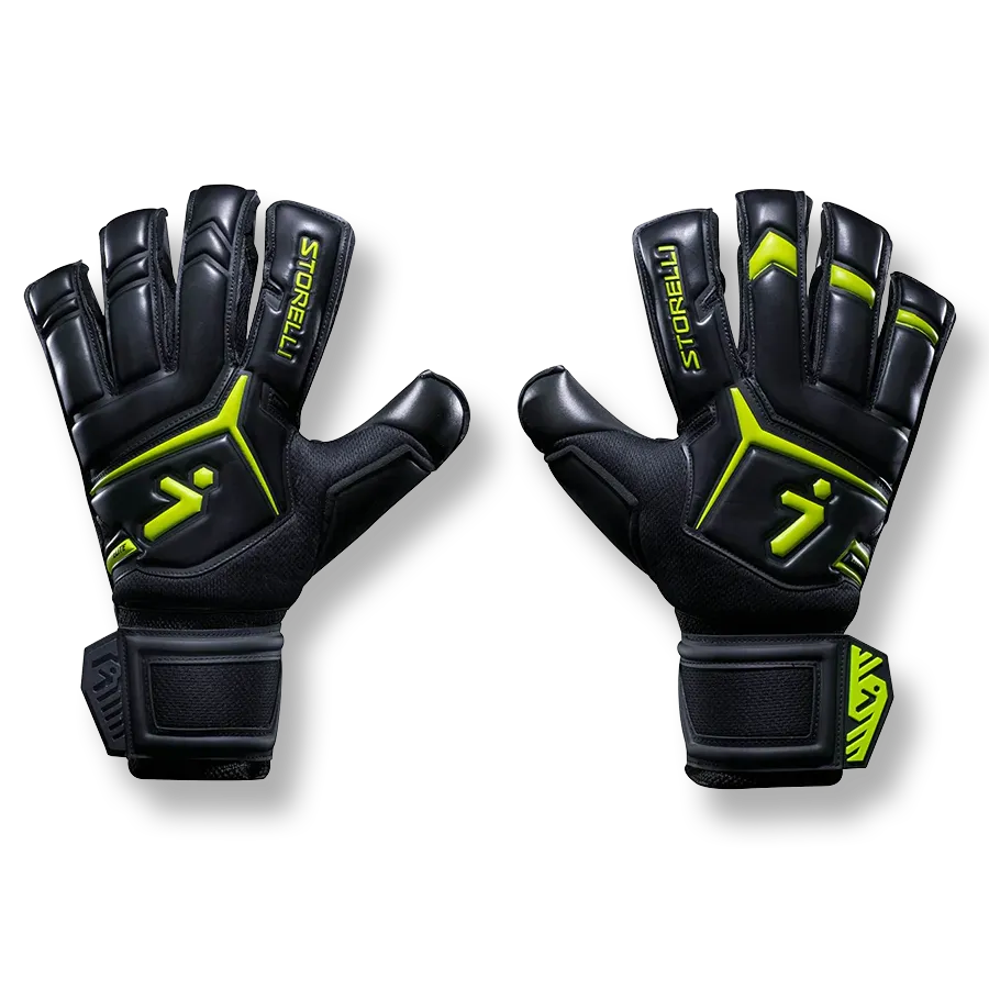 Storelli Gladiator Elite 3.0 with Spine Glove - Black-Yellow (Pair - Outer)