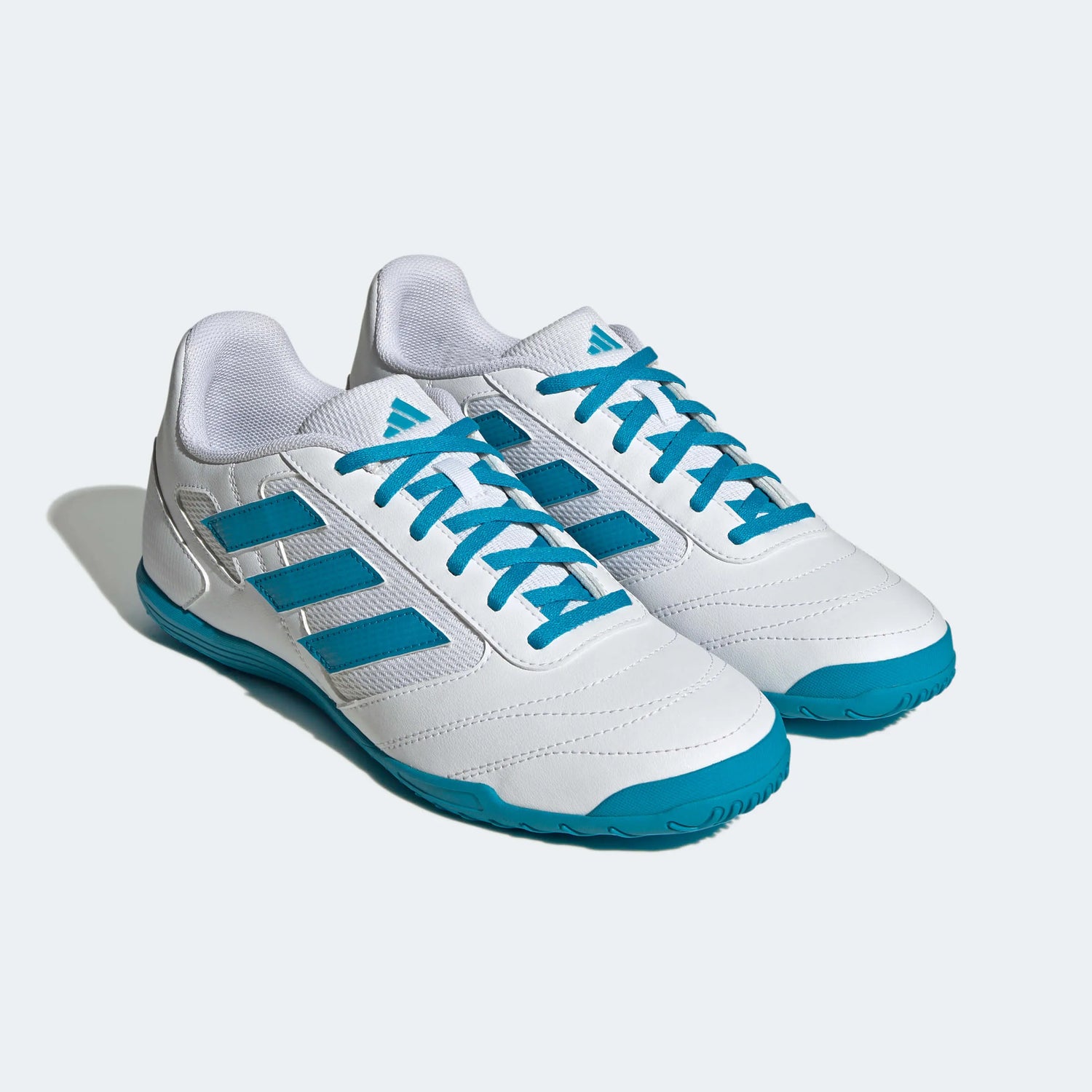 Adidas Super Sala 2 Indoor - White-Aqua (Pair - Front Lateral)