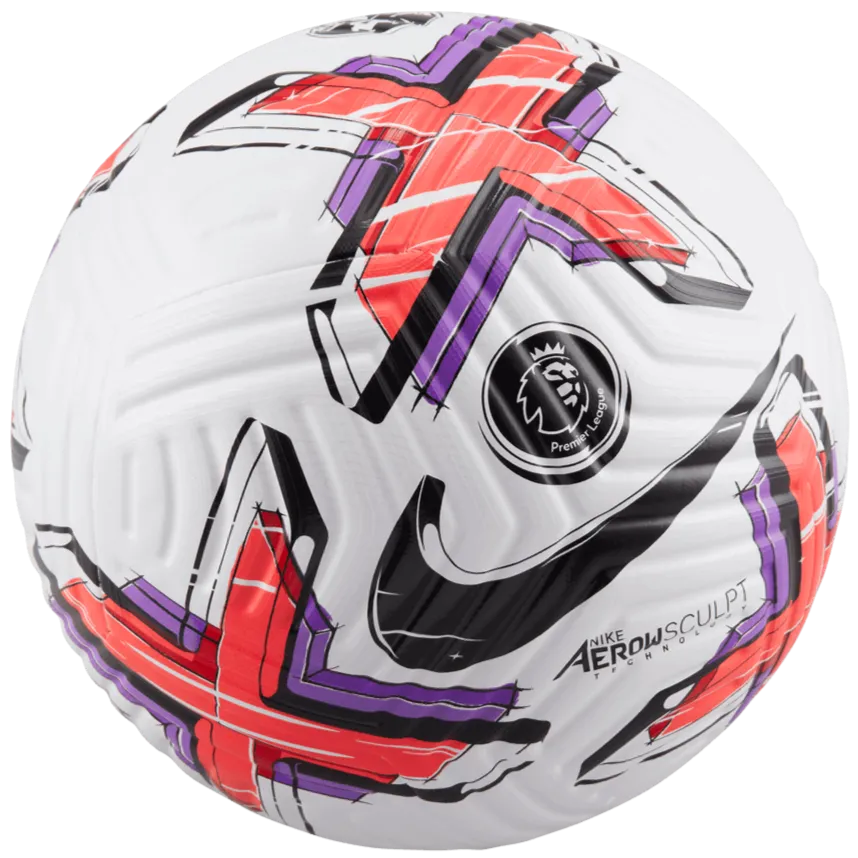 Nike 2022-23 EPL Flight Match Ball - White-Crimson-Purple (Front)