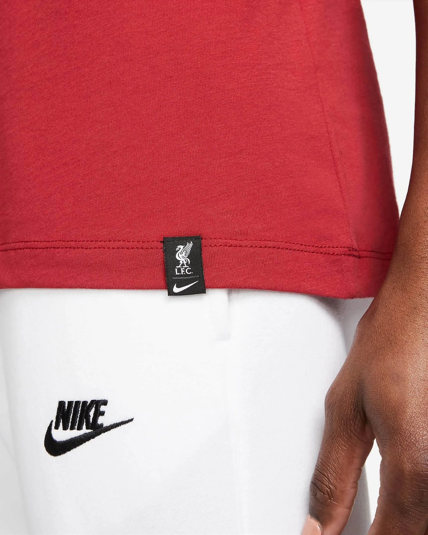 Nike 2022-23 Liverpool Swoosh Tee - Tough Red (Detail 2)