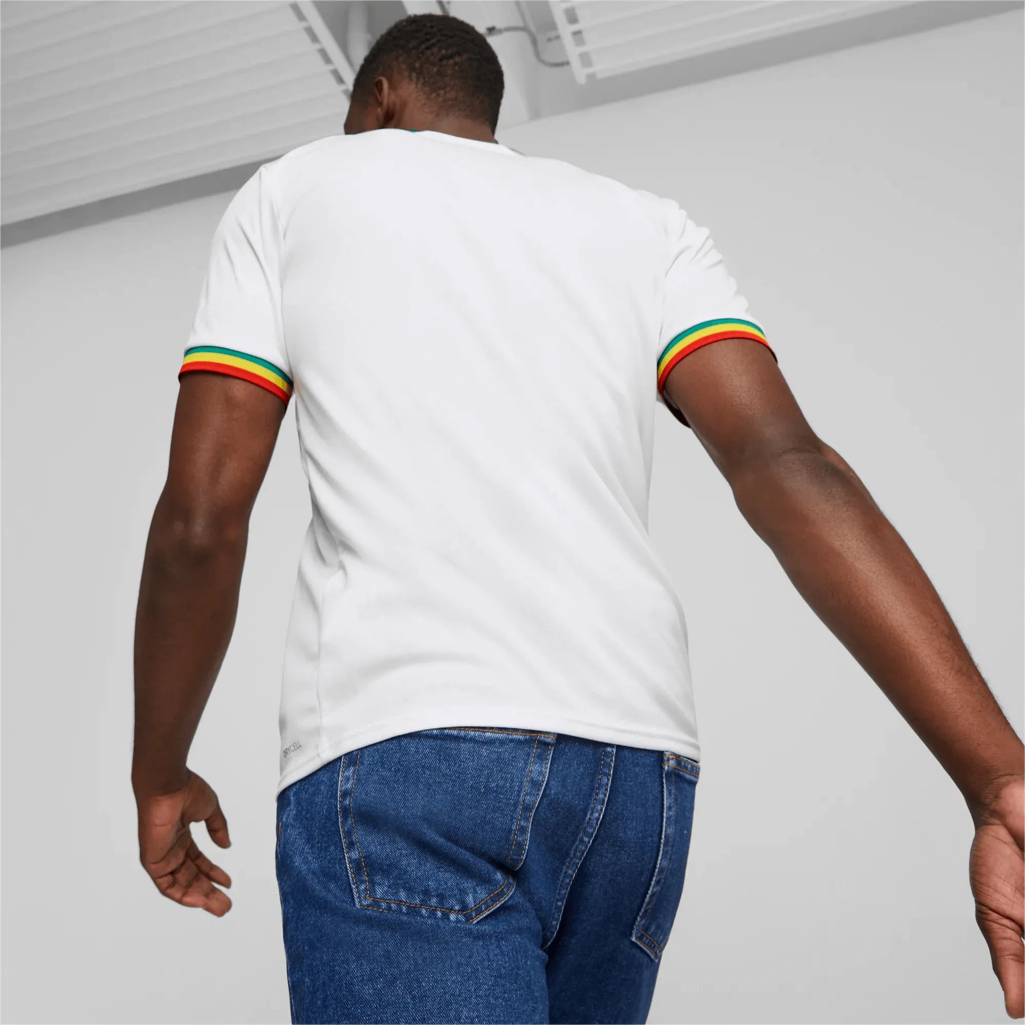 Puma 2022-23 Senegal Home Jersey - White-Yellow (Model - Back)