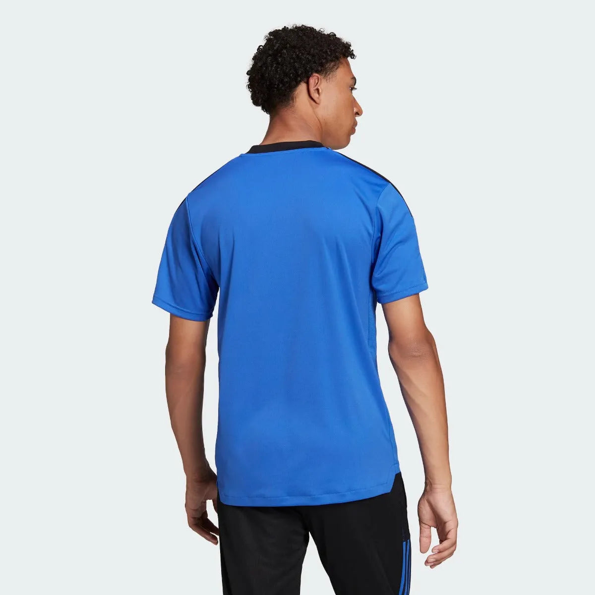 Adidas 2021-22 Real Madrid Training Jersey - Hi-Res Blue (Model - Back)