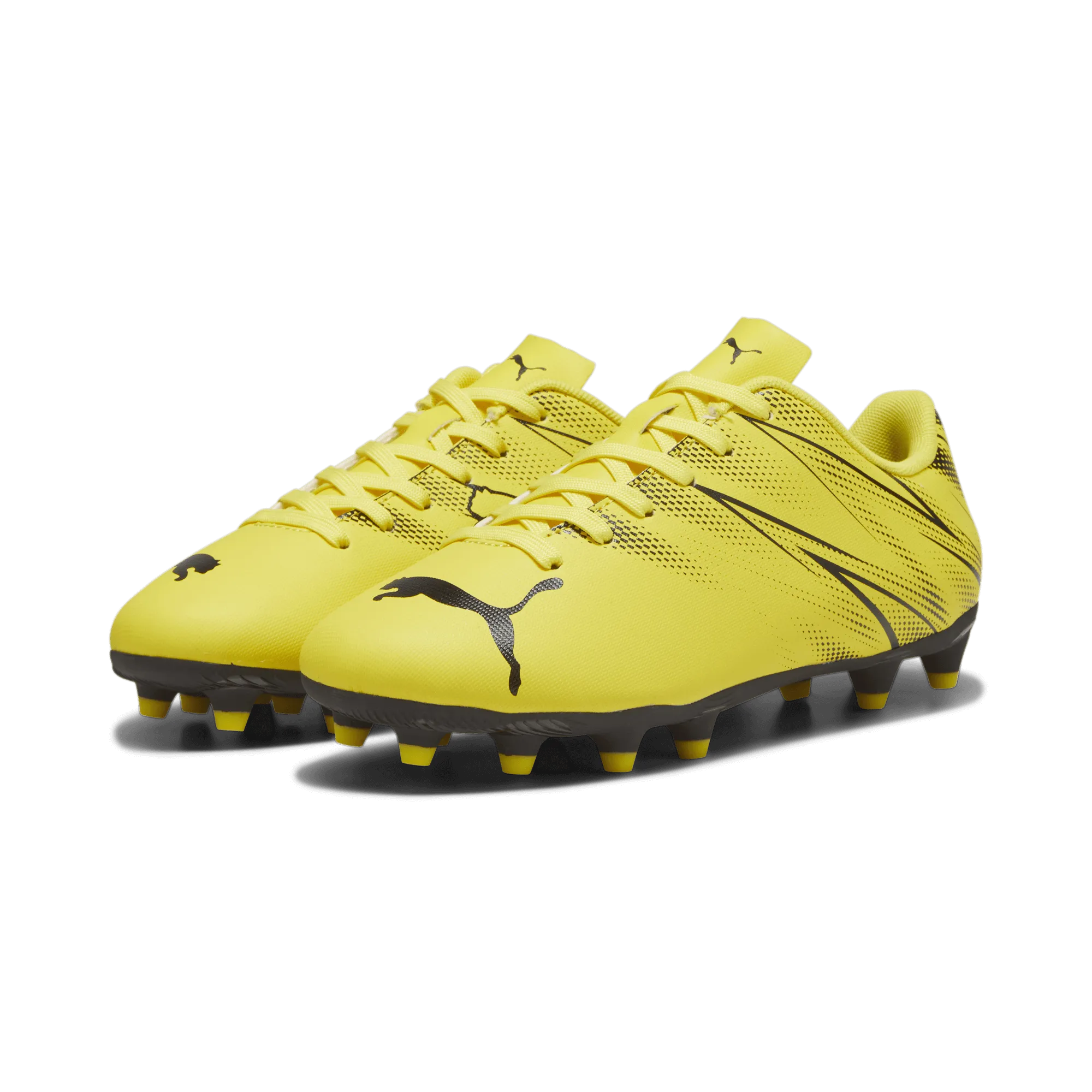Puma Kids Attacanto  FG - AG Yellow Blaze-Puma Black (Pair - Lateral)