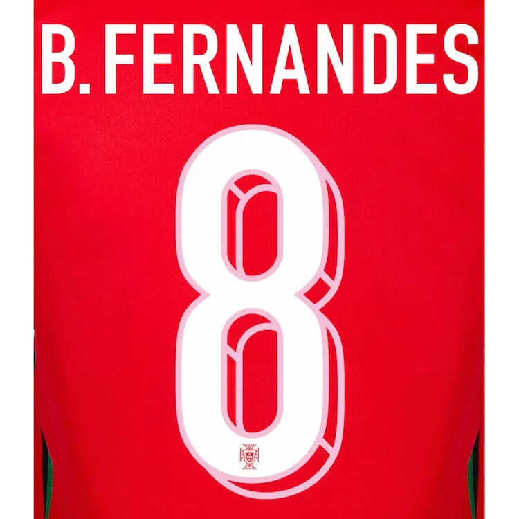 Portugal 2024 25 Home B. Fernandes #8 Jersey Name Set (Back)