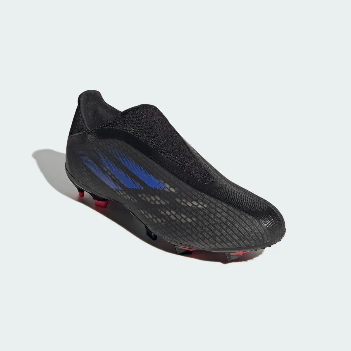 Adidas X Speedflow .3 Laceless FG - Black-Sonic Ink (Diagonal 1)