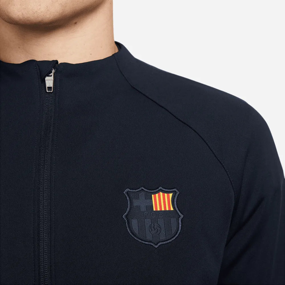 Nike 2022-23 FC Barcelona Academy Pro Anthem Jacket - Navy (Detail 2)