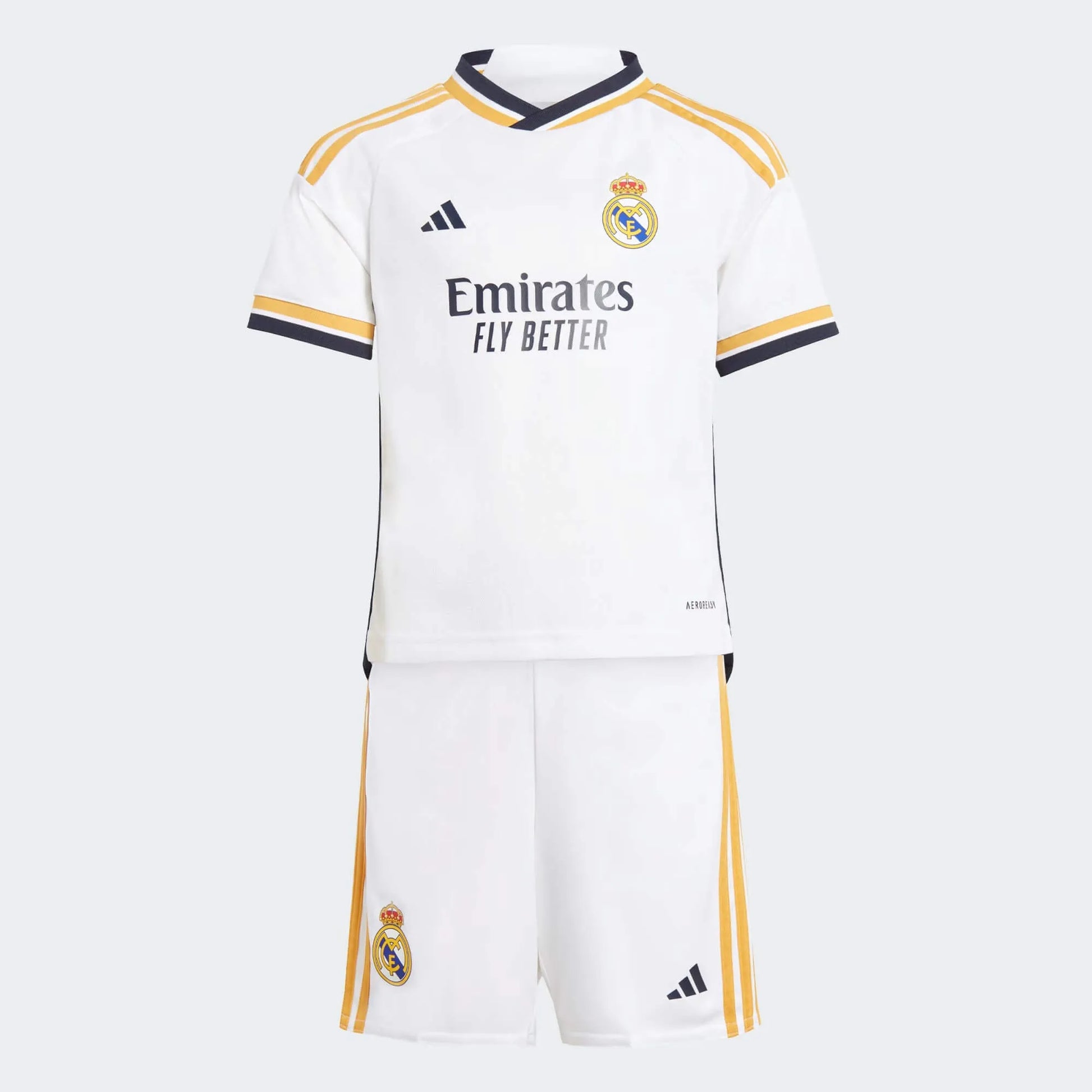 adidas 2023-24 Real Madrid Toddlers' Home Mini Kit (Front)