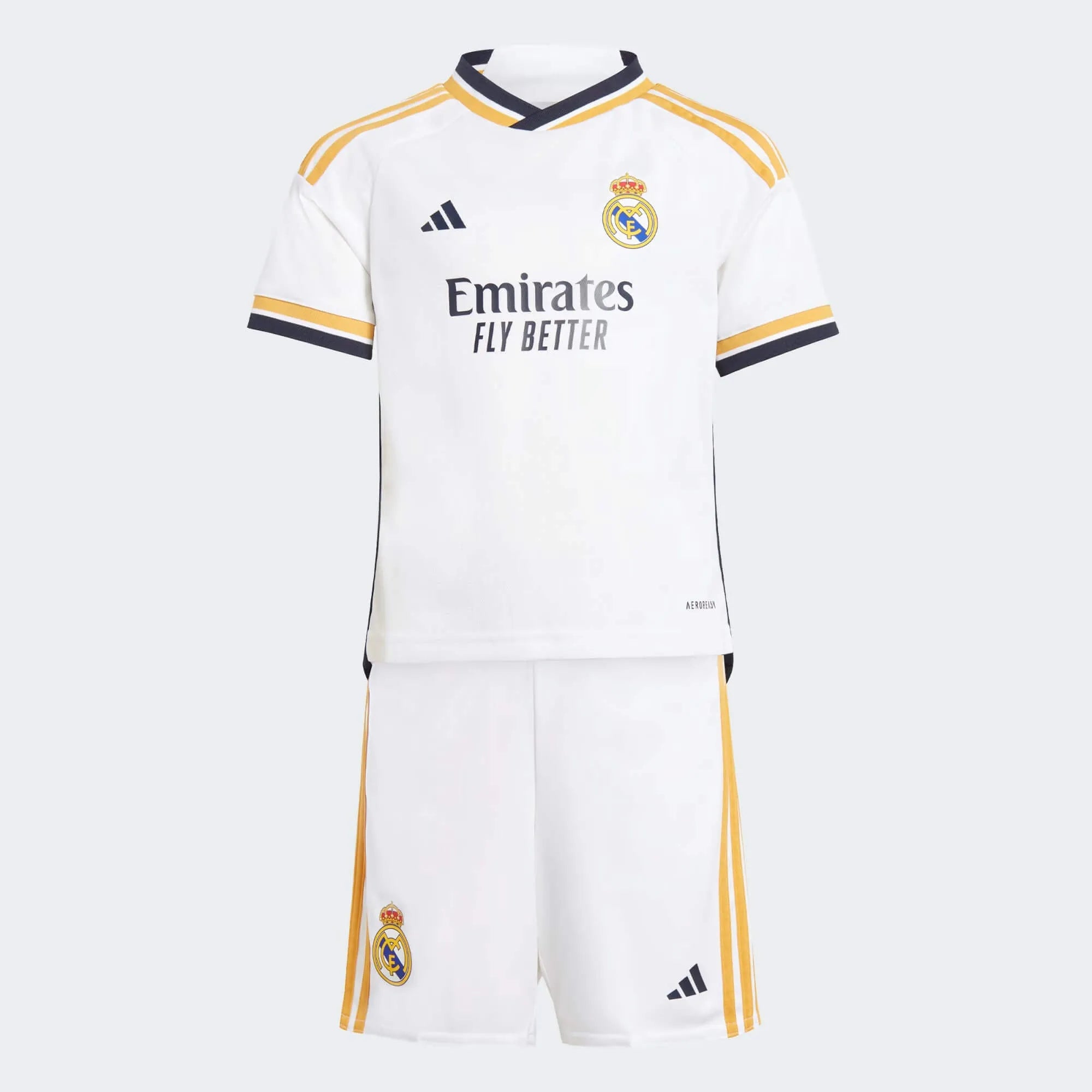 adidas 2023-24 Real Madrid Toddlers' Home Mini Kit (Front)
