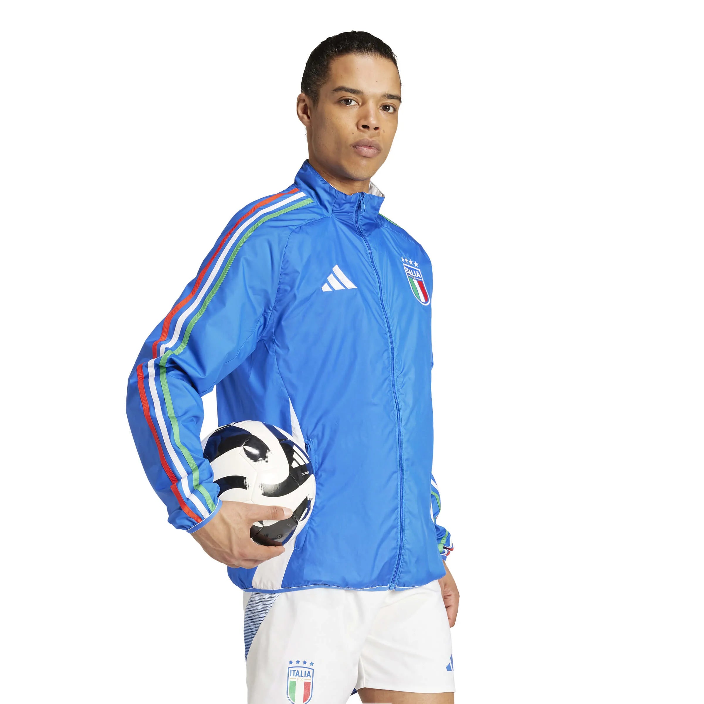 adidas 2024-25 Italy Men's Anthem Jacket (Model - Side)