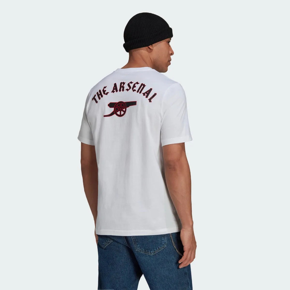 Adidas 2021-22 Arsenal Street Graphic Tee - White (Model - Back)