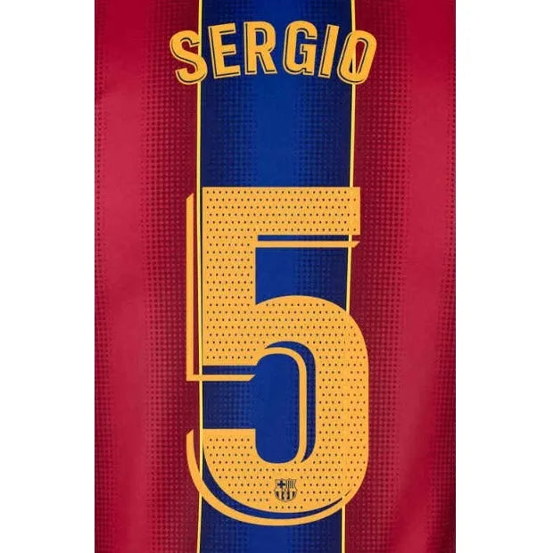Barcelona 2019/21 Home Sergio #5 Jersey Name Set