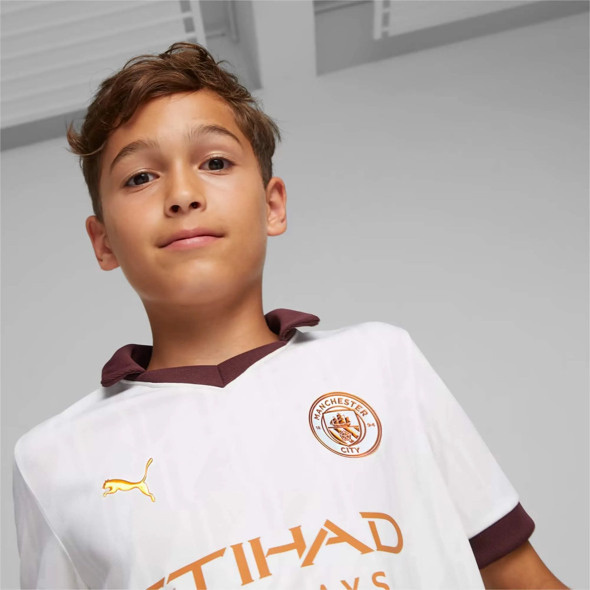 Puma 2023-24 Manchester City Youth Stadium Away Jersey (Detail 1)