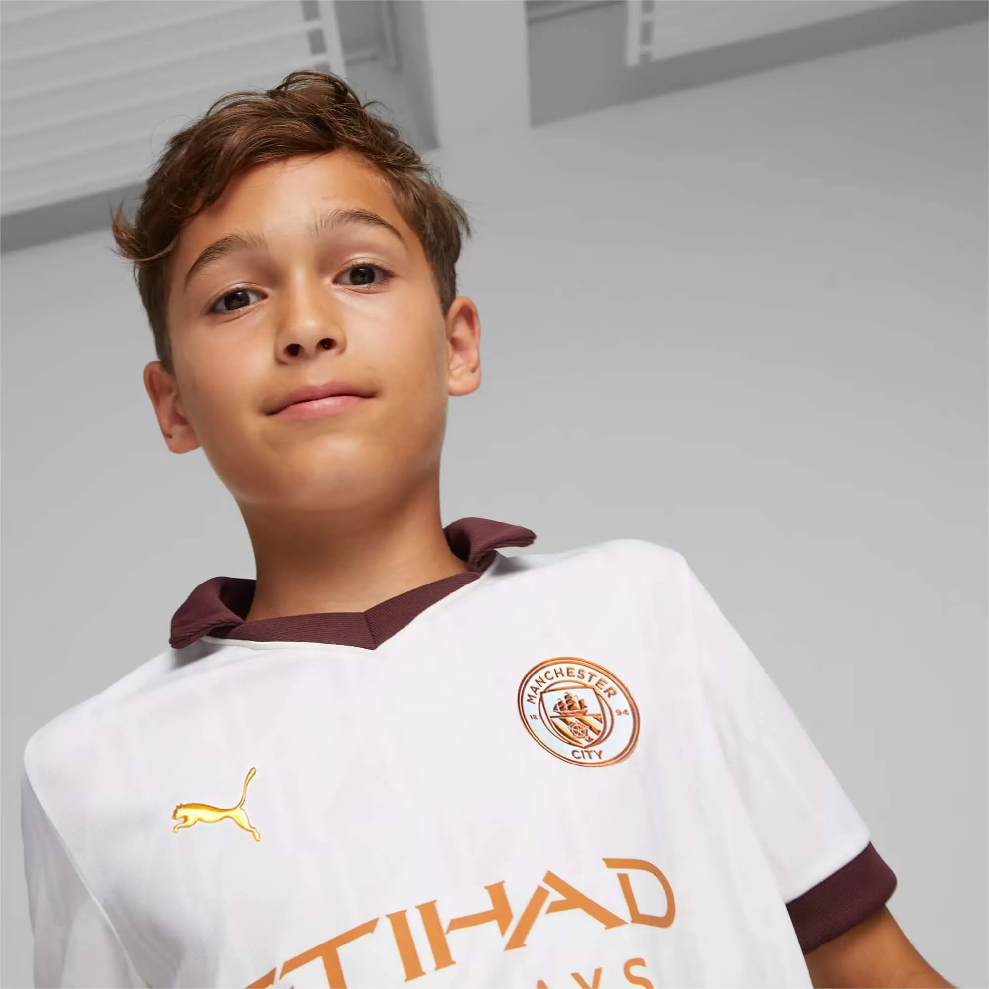 Puma 2023-24 Manchester City Youth Stadium Away Jersey (Detail 1)