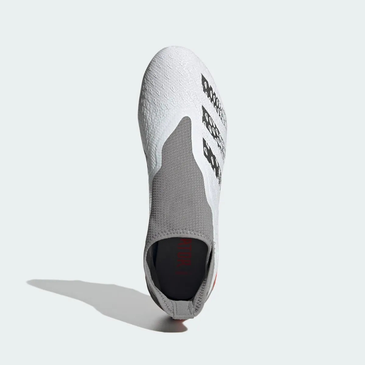 Adidas Predator Freak .3 Laceless FG - White-Grey-Solar Red (Top)