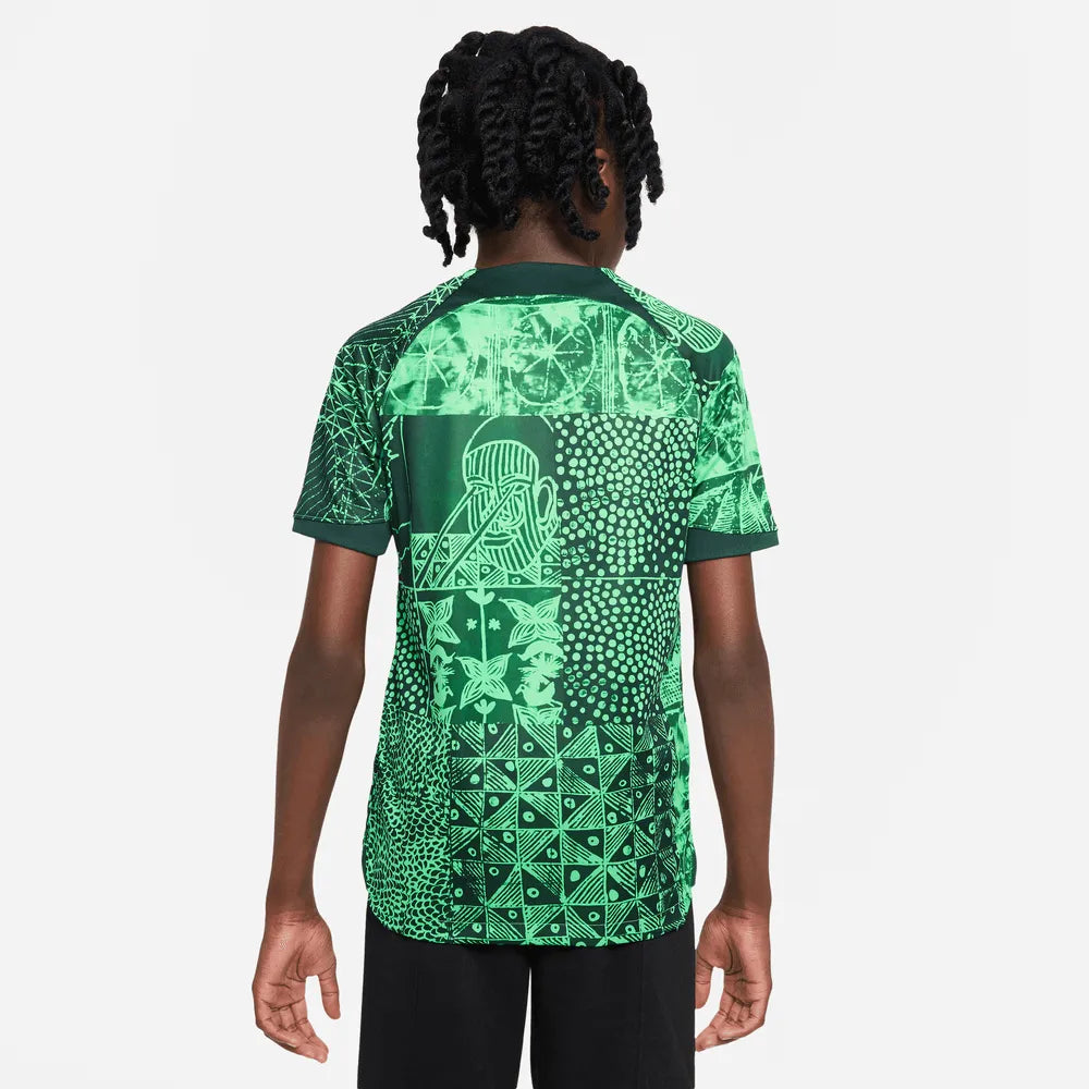 Nike 2022-23 Nigeria Youth Stadium Home Jersey (Model - Back)