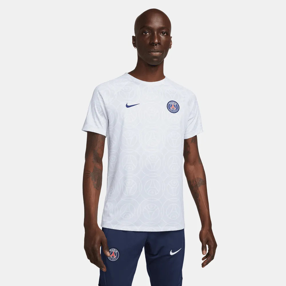 Nike 2022-23 PSG Pre-Match Jersey - Aura-Navy (Model - Front)