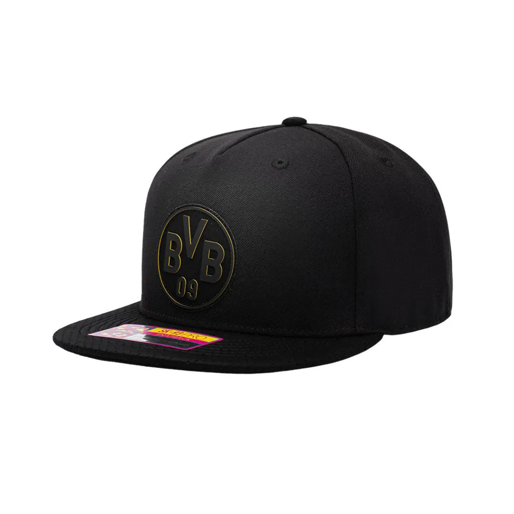 FI Collection Borussia Dortmund Elite Snapback Hat - Black (Diagonal 1)