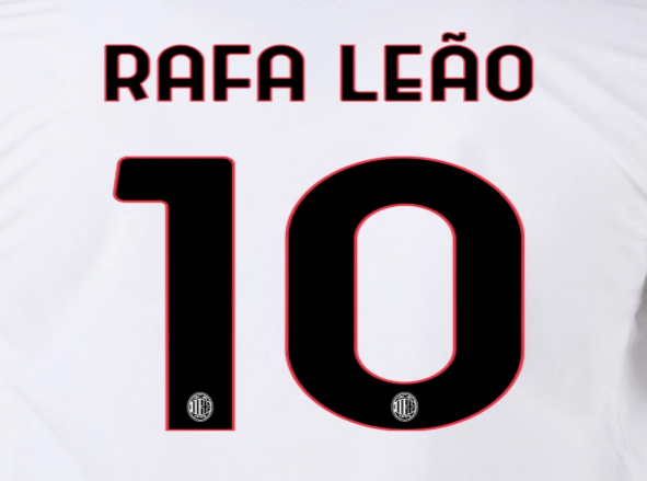 AC Milan 2024/25 Away RAFA LEAO #10 Official Name Set