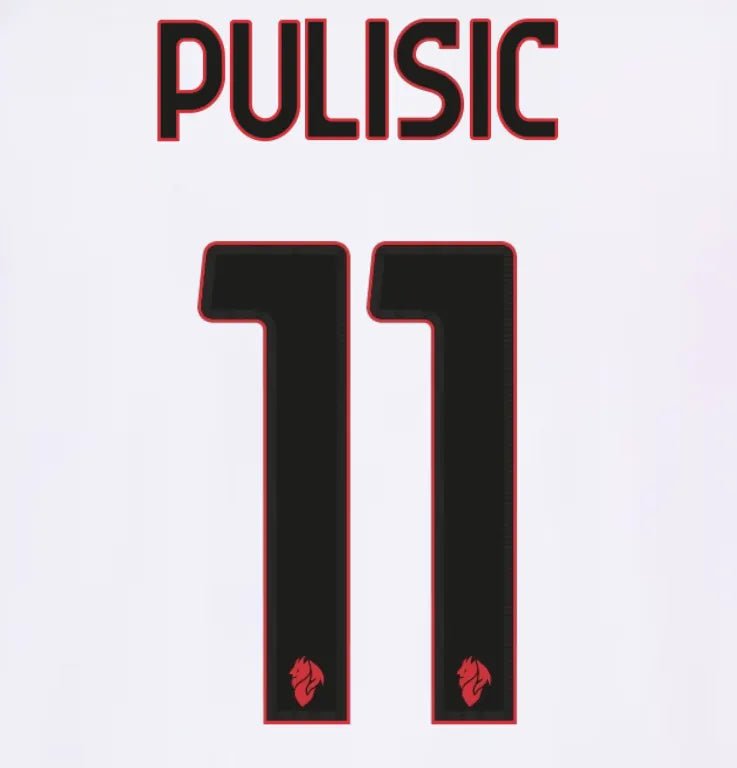 AC Milan 2025/26 Away PULISIC #11 Official Name Set