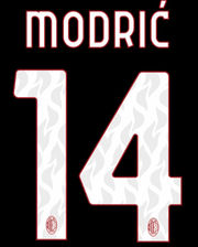 AC Milan 2025/26 Home MODRIC #14 Official Name Set