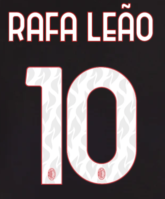 AC Milan 2025/26 Home RAFA LEAO #10 Official Name Set