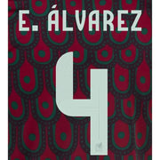 Mexico 2024 25 Home E. Alvarez #4 Jersey Name Set (Back)