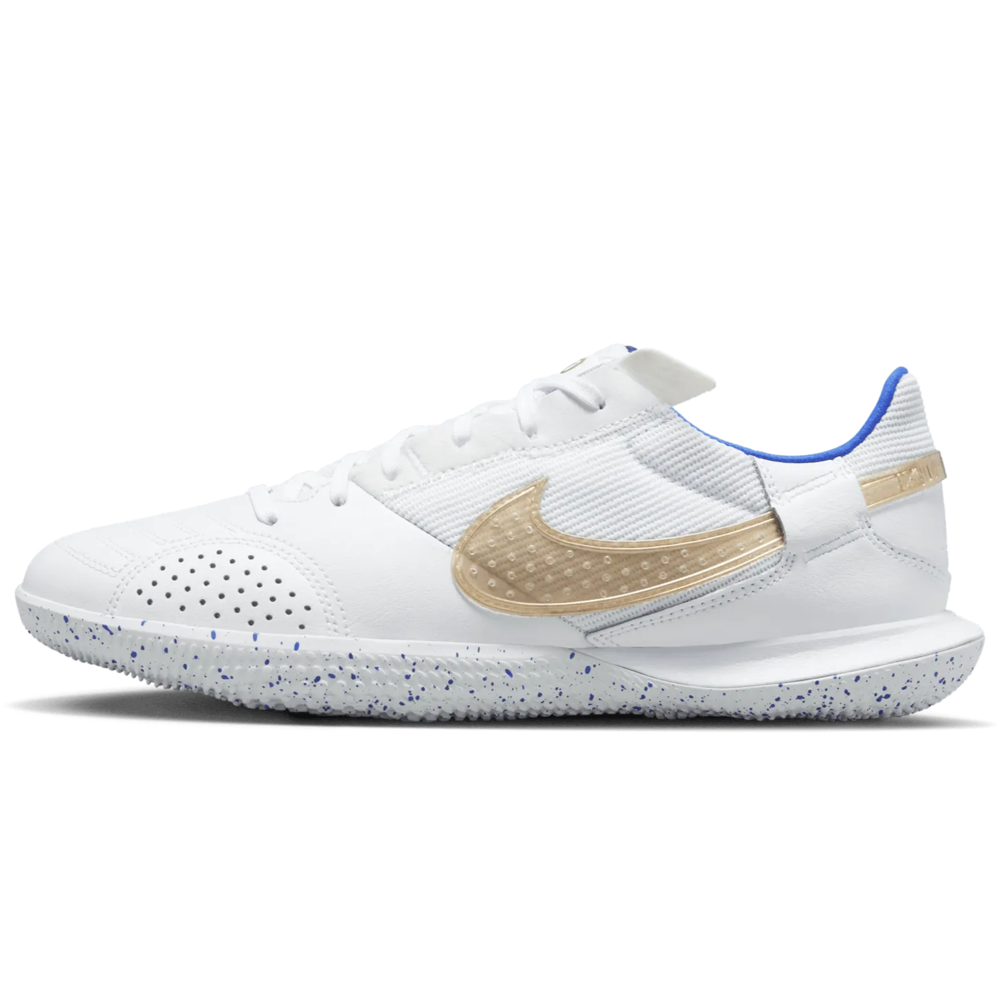 Nike Streetgato Indoor White Hyper Royal Metallic Gold (SIde 1)