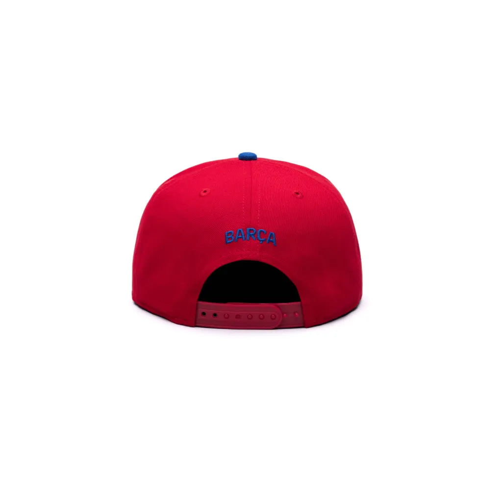 Fan Ink Collection Barcelona Retro Capsule Snapback Hat - Scarlet-Calming Blue