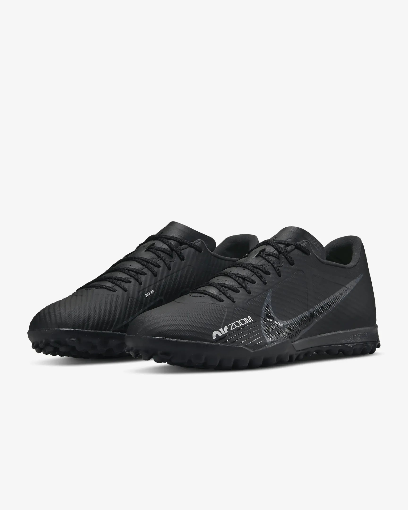 Nike Zoom Vapor 15 Academy Turf Black-Grey (Pair - Diagonal)