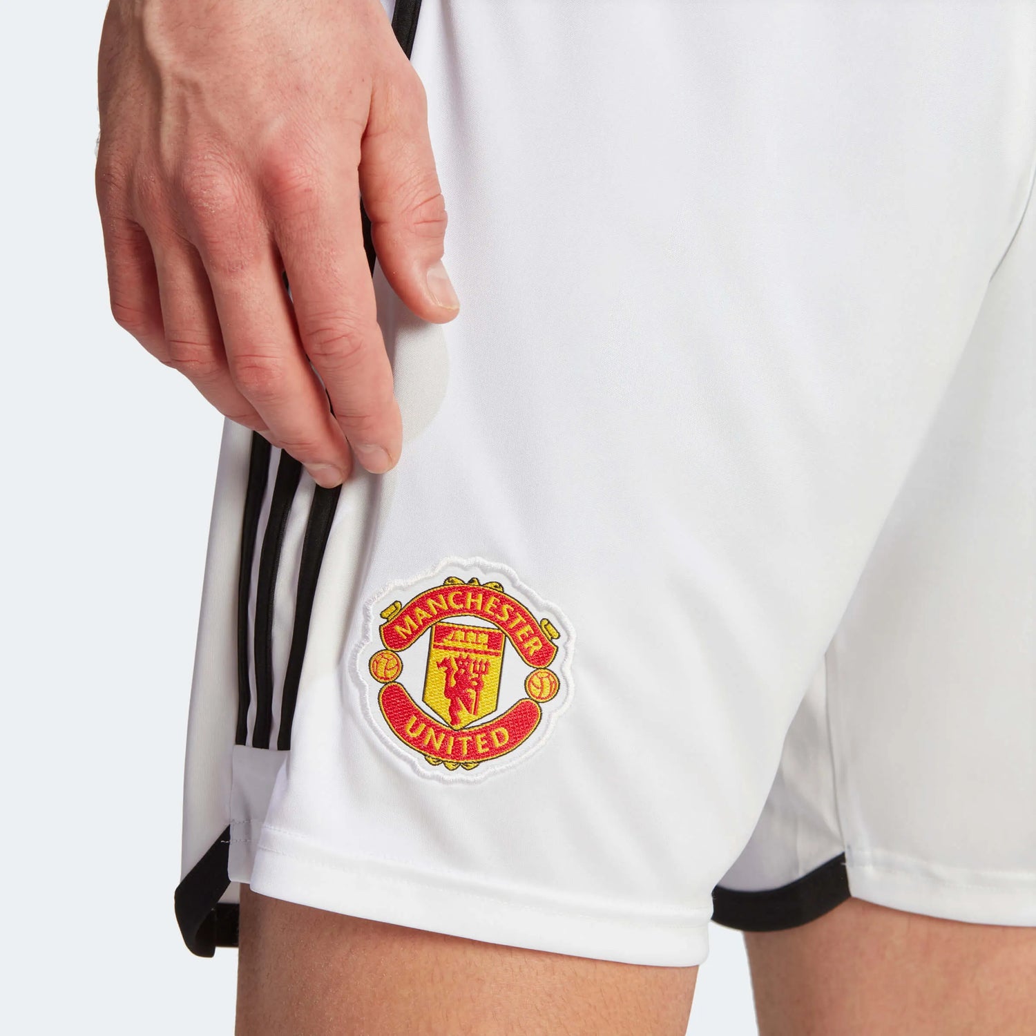 adidas 2023-24 Machester United Men's Stadium Home Shorts (Detail 2)