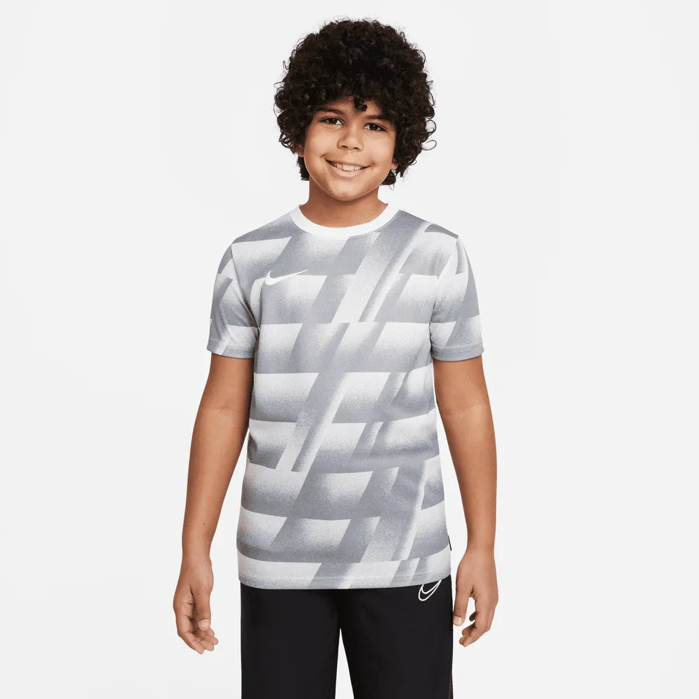 Nike FC 2022 Youth Libero Top SS - Grey-White (Model - Front)