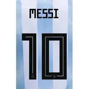2018 Argentina Home Messi YOUTH #10 Jersey Name Set