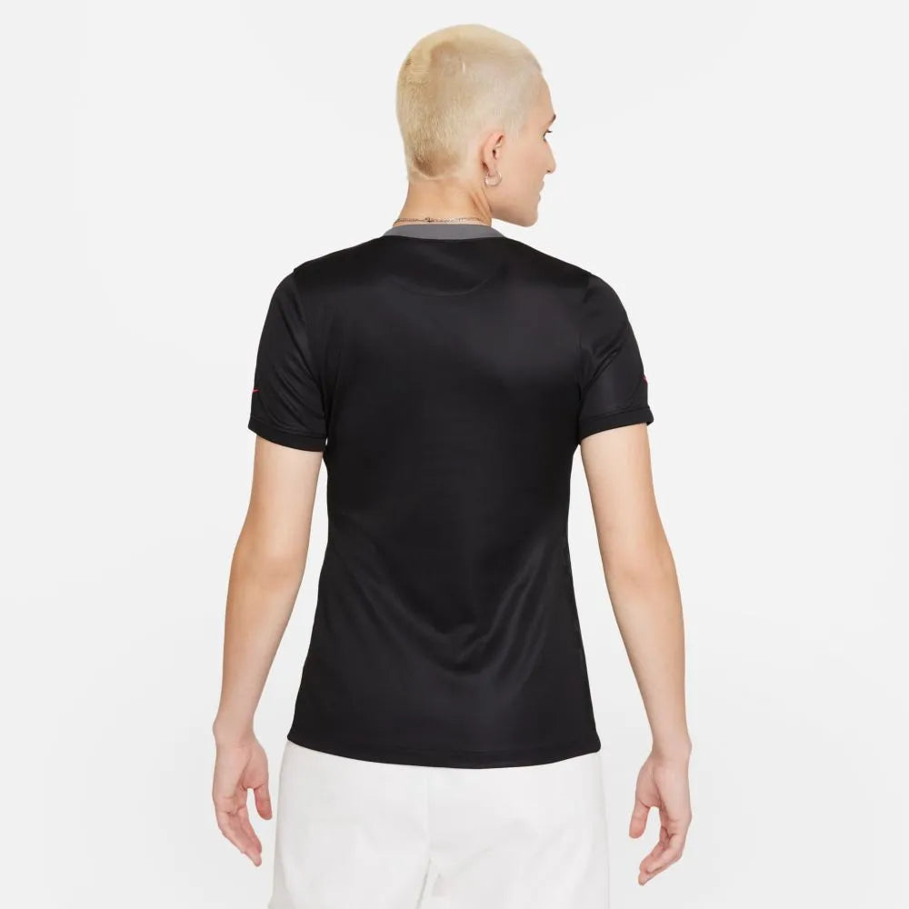 Nike 2021-22 PSG Women Third Jersey - Black-Grey (Model - Back)