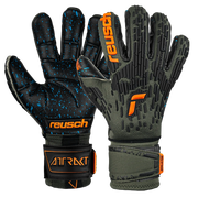 Reusch FG Fusion Ortho Goaliator Goalkeeper Gloves - Green-Black-Orange (Pair)