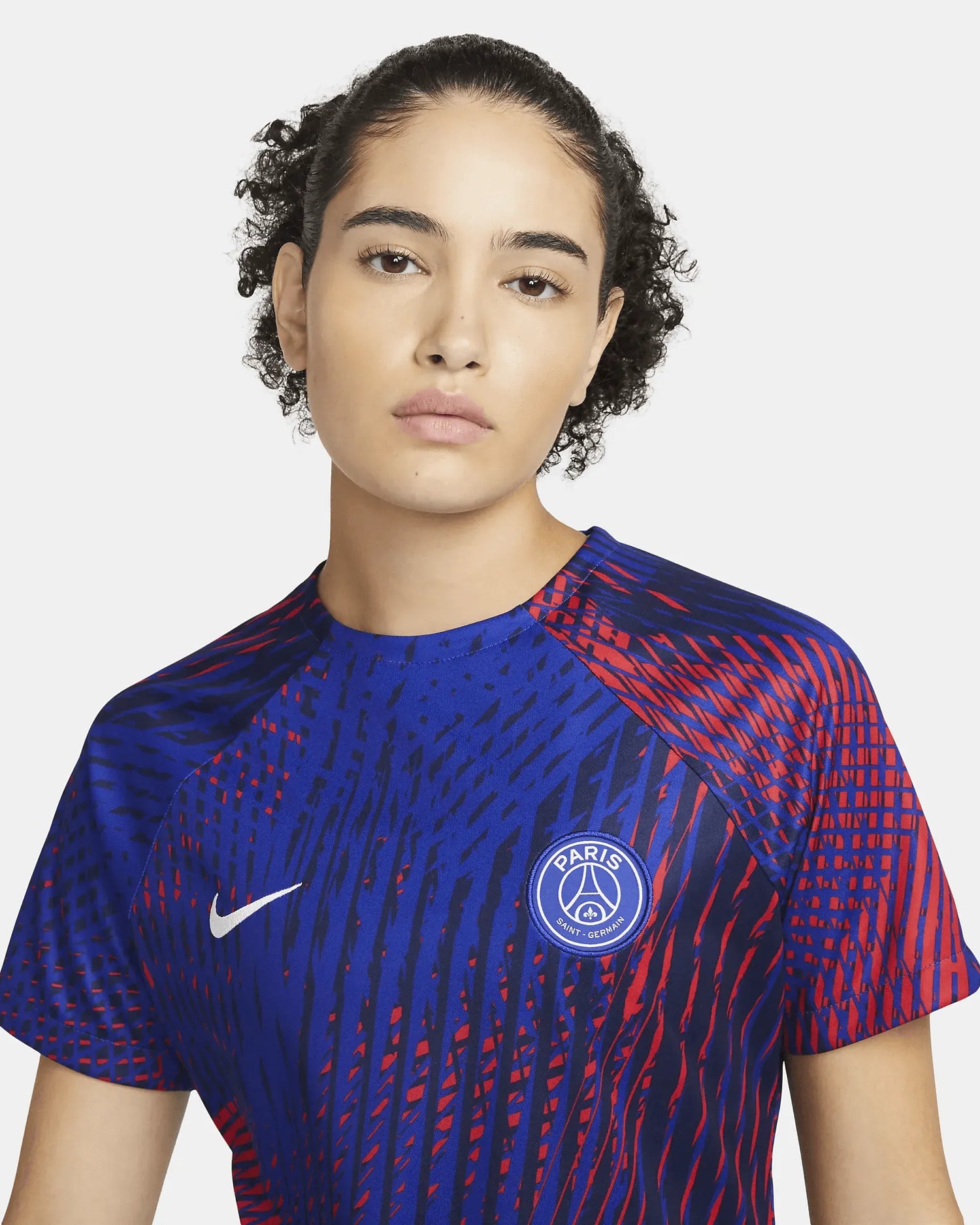 Nike 2022 PSG Womens Dri-Fit Pre-Match Jersey (Detail 1)