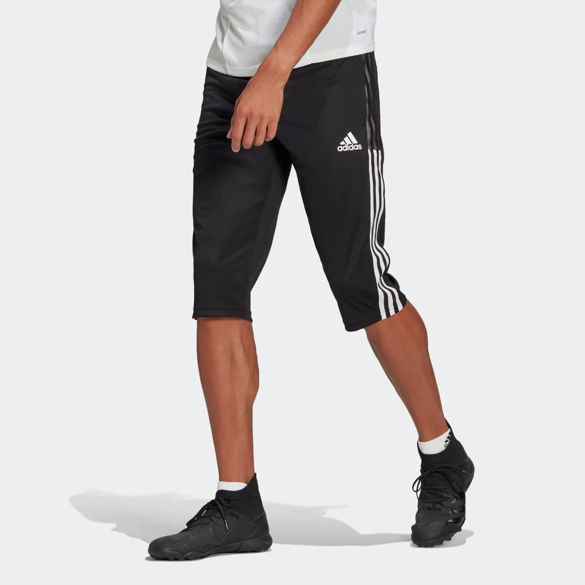 Adidas Tiro 21 Three-Quarter Pants - Black-White (Model Front)