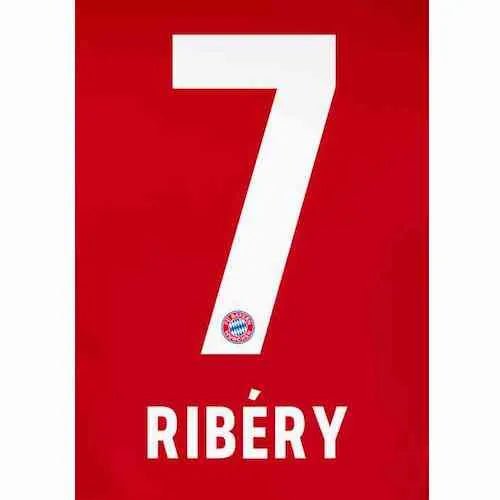 adias Bayern Munich 2019/20 Home Ribery #7 Jersey Name Set