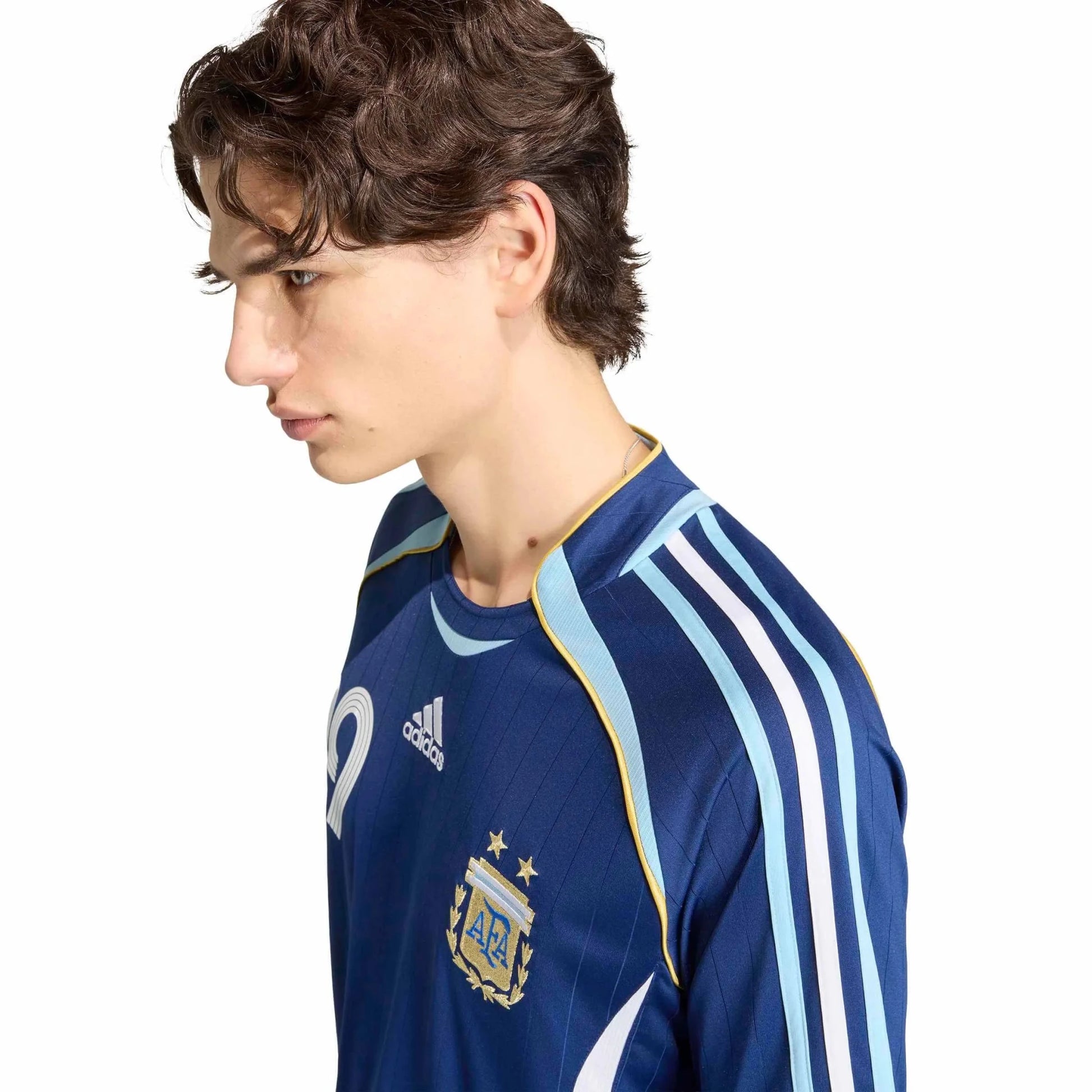 adidas 2006 Argentina Men's Retro Stadium Away Messi #19 Soccer