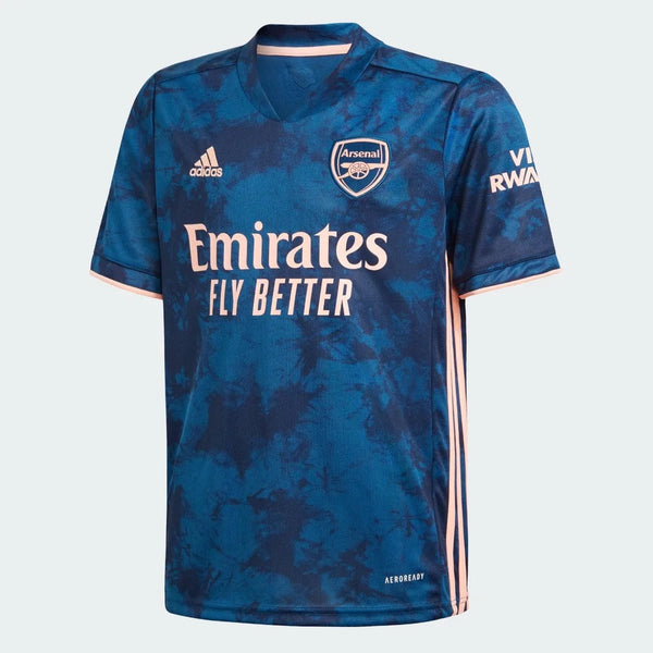 Adidas 2020-21 Arsenal Youth Third Soccer Jersey - Blue-Pink