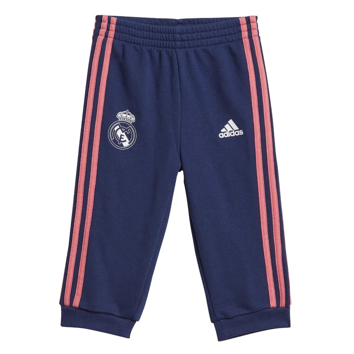 Adidas 2020-21 Real Madrid 3 Stripes Baby Jogger - White-Navy-Pink