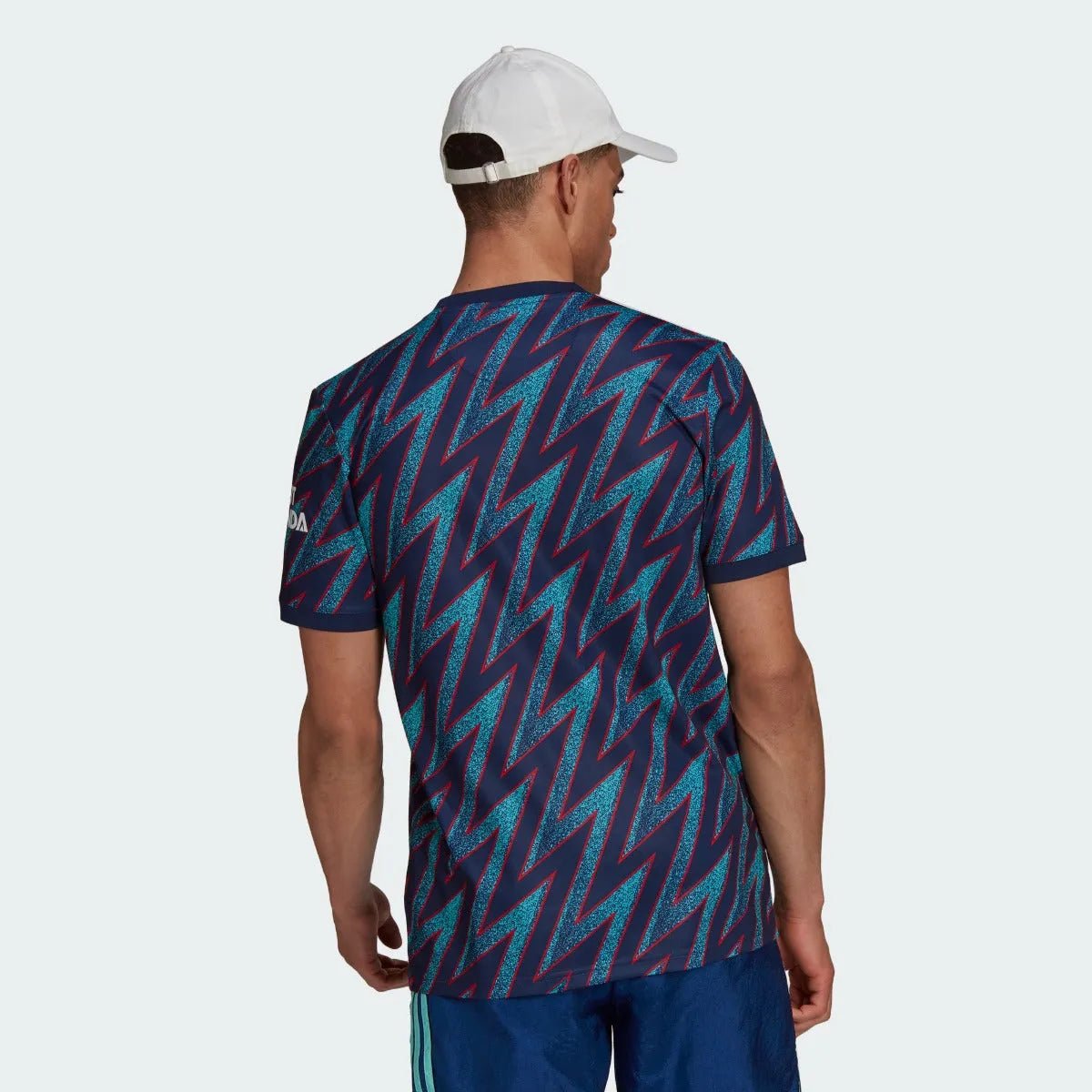 Adidas 2021-22 Arsenal Third Jersey - Mystery Blue (Model - Back)