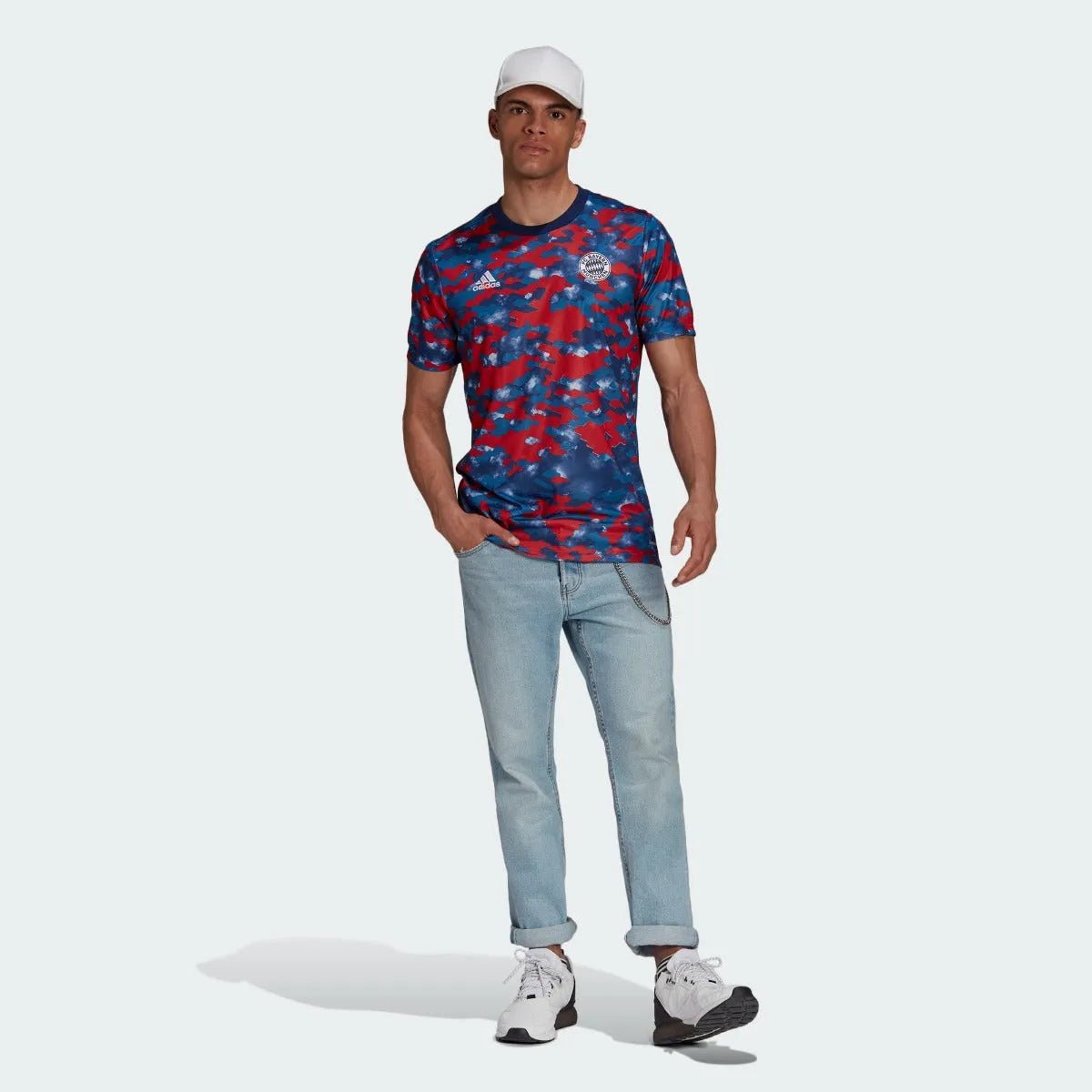 Adidas 2021-22 Bayern Munchen Pre-Match Jersey - Blue-Red