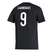 Adidas 2021-22 Bayern Munich Lewandowski #9 Amplifier SS Tee - Black