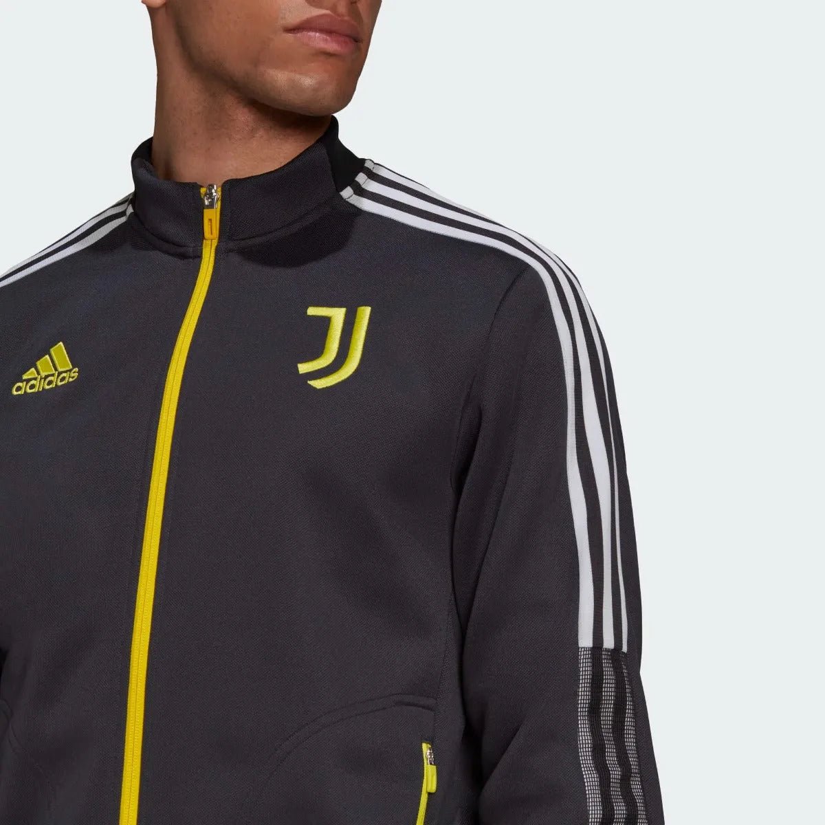 Adidas 2021-22 Juventus Anthem Jacket - Carbon-Yellow