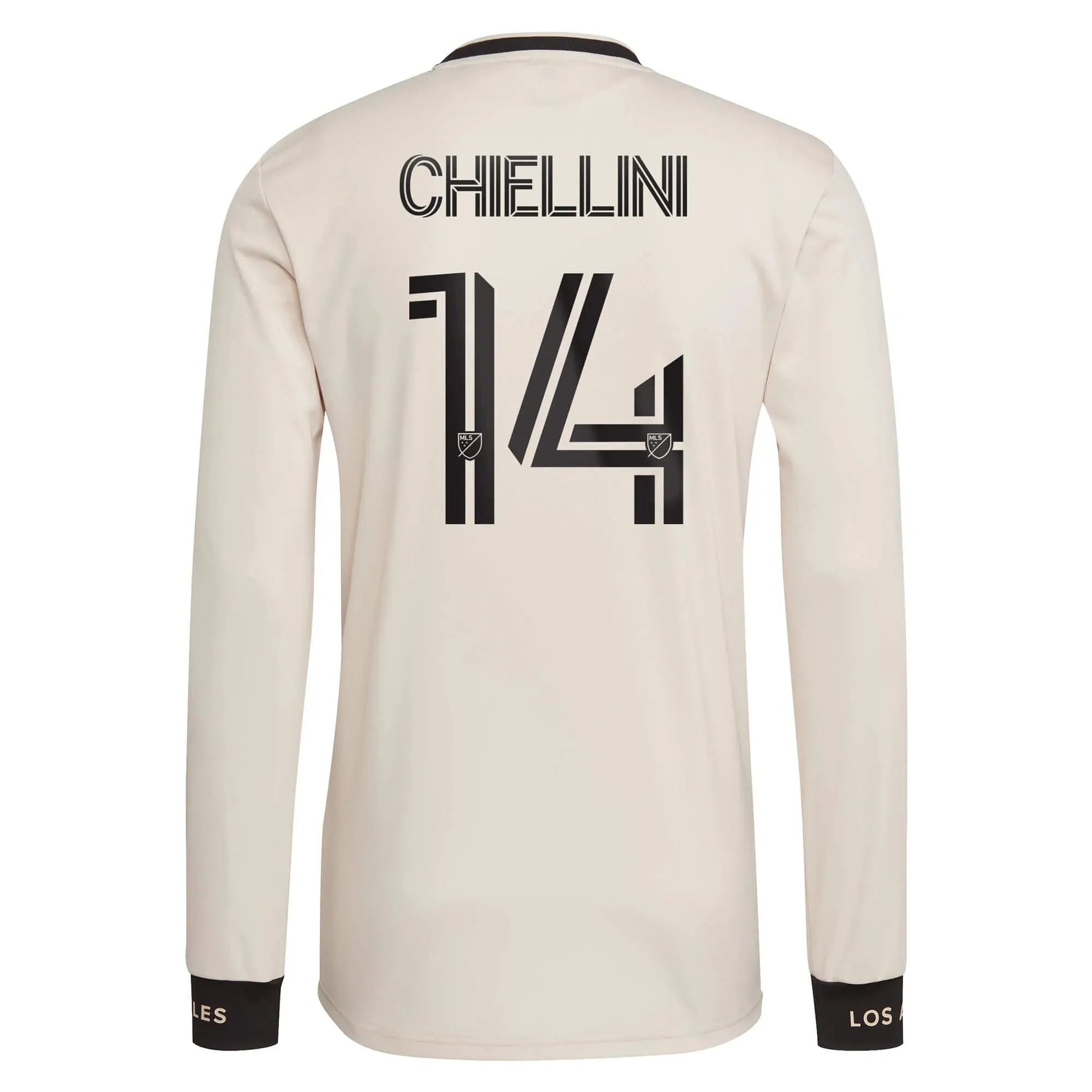Adidas 2021-22 LAFC Away Long-Sleeve Jersey - Beige-Black